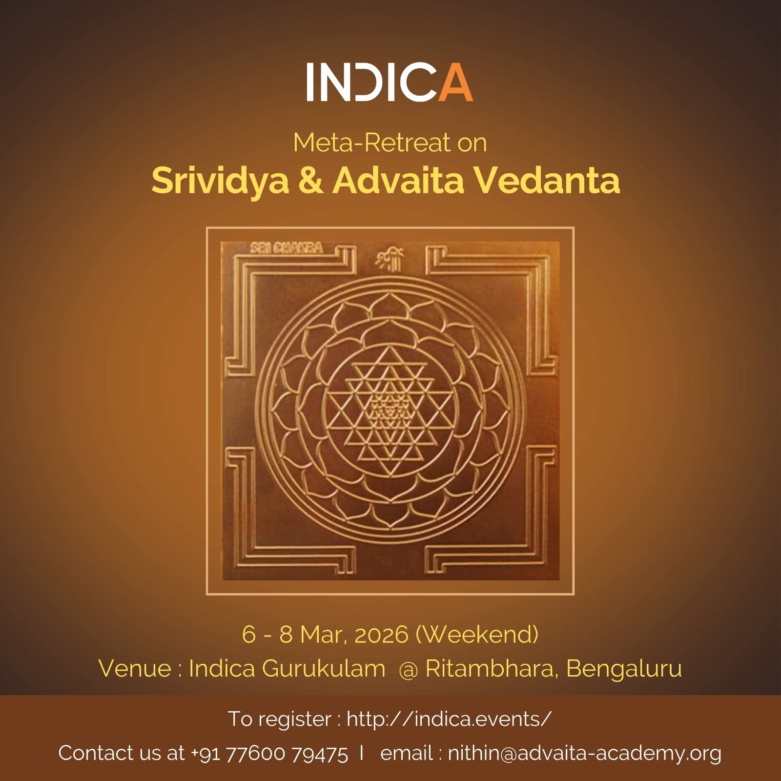 Srividya and Advaita Vedanta: An Immersive Meta-Retreat